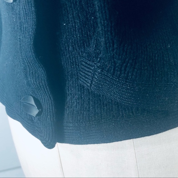 Vintage Lambswool Blend Cardigan Black Sweater Size Small-Medium - Picture 6 of 14